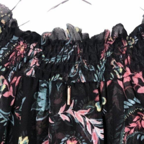 Misa Los Angeles Black Floral Blouse - Picture 9 of 12